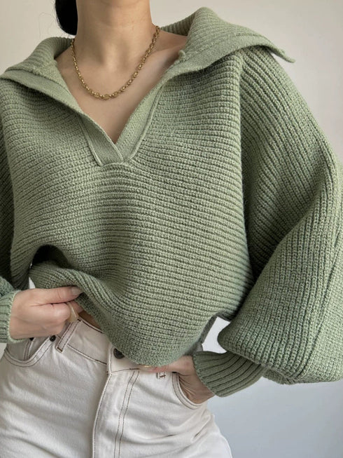 'Fable' Winged Sleeve Sweater - Celes Fashion